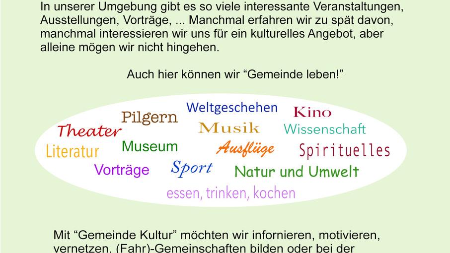 Plakat Gemeinde Kultur-Erklärung